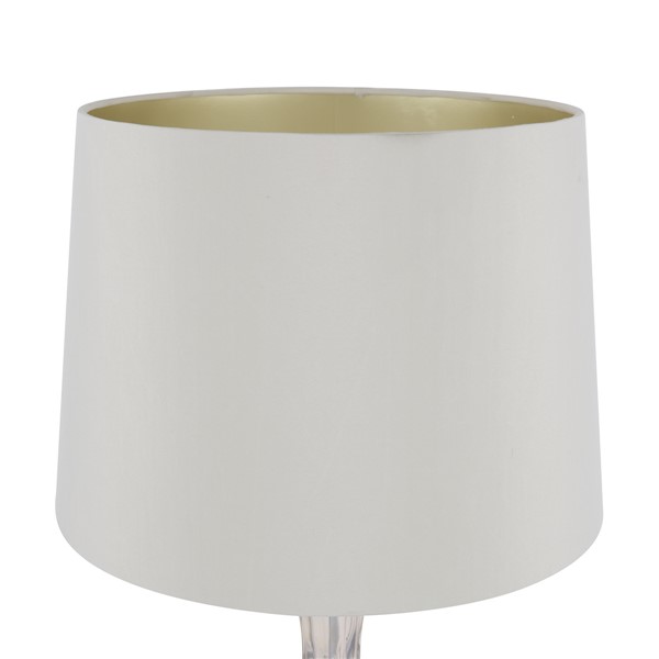 (image for) Laura Ashley Nevern Table Lamp Champagne Glass & Polished Chrome With Shade
